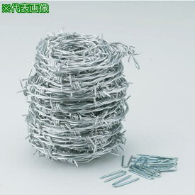 ■TRUSCO 有刺鉄線 溶融亜鉛メッキ 1.9mm×100m〔品番:TUW20100〕【2825694:0】[店頭受取不可]