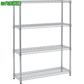 ■TRUSCO ステンレス製メッシュラック H1228XW1207XD457 4段〔品番:TSM4444〕【2996499:0】[直送DS][店頭受取不可]