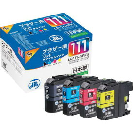 ■ジット ブラザー LC111-4PK対応 ジットリサイクルインク JIT-B1114P 4色入り〔品番:JITB1114P〕【3235466:0】[店頭受取不可]