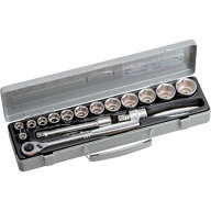 ■TONE ソケットレンチセット 差込角12.7mm 17pcs 6角(10mm~)〔品番:760MS〕【3697142:0】[店頭受取不可]