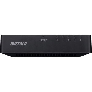 ��BUFFALO 10/100Mbps�Ή� �X�C�b�`���O�n�u �v���X�`�b�N➑�/�d���O�t�����f�� 5�|�[�g �u���b�N�k�i��:LSW4TX5EPBKD�l�y3822004:0�z[�X�����s��]