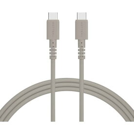 ■MOTTERU しなやかで絡まない シリコンケーブル 急速充電 データ転送対応 USB-C to USB-C〔品番:MOTSCBCCG200GY〕【4083309:0】[送料別途見積り][掲外取寄][店頭受取不可]