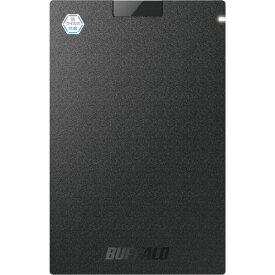 ■バッファロー 抗ウイルス・抗菌ポータブルSSD USB3.2(Gen1) Type-A 500GB ブラック〔品番:SSDPGVB500U3B〕【4298355:0】[送料別途見積り][掲外取寄][店頭受取不可]