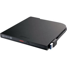 ■BUFFALO USB3.2(Gen1)ポータブルDVDドライブ 再生・書込みソフト添付〔品番:DVSMPTS8U3BKB〕【4305890:0】[店頭受取不可]