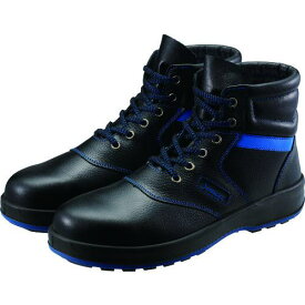 ■シモン 安全靴 編上靴 SL22-BL黒/ブルー 23.5cm〔品番:SL22BL23.5〕【4351363:0】[店頭受取不可]