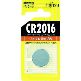 ■富士通 リチウムコイン電池 CR2016 (1個=1PK)〔品番:CR2016CBN〕【4400488:0】[店頭受取不可]