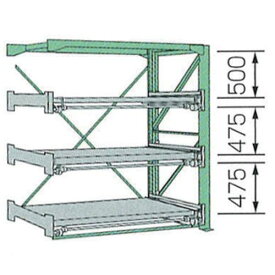 ■KDS スライドラックSSR10-2012-3FR〔品番:SSR1020123FR〕【4528441:0】[送料別途見積り][法人・事業所限定][直送][店頭受取不可]