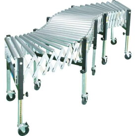 ■タイヨー 伸縮式ローラコンベヤ 4スパン シングル〔品番:TX38S4〕【4611241:0】[法人・事業所限定][直送元][店頭受取不可]