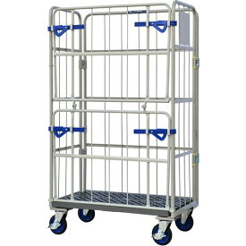 ■ワコーパレット カーゴプレスタ ダブルゲート付 1000×600×1700〔品番:WKP1060WG〕【4730901:0】[法人・事業所限定][外直送元][店頭受取不可]