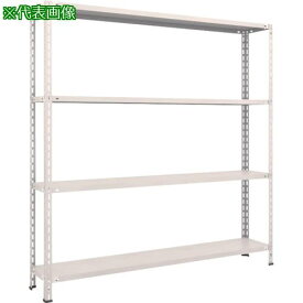 ■TRUSCO スチールラック 軽量棚 中棚ボルトレス型1800X300X1800 4段 ネオグレー〔品番:L66V14〕【5025770:0】[直送DS][店頭受取不可]