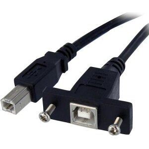 ��StarTech USB 2.0�P�[�u��/91cm/480Mbps/�p�l���}�E���g�^/Type-B - Type-B/���X-�I�X�k�i��:USBPNLBFBM3�l�y5398558:0�z[�@�l�E���Ə�����][�O������][�X�����s��]