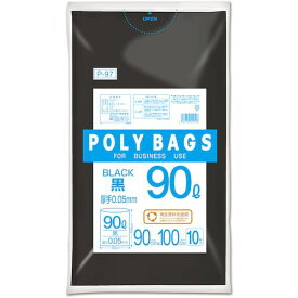 ■オルディ ポリバッグゴミ袋 90L 0.05mm 黒《20冊入》〔品番:P97〕【5609935×20:0】[送料別途見積り][店頭受取不可]