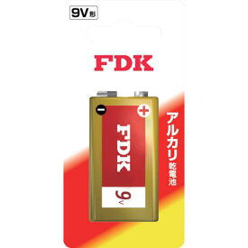 ■FDK アルカリ乾電池9V形 ブリスターパック〔品番:6LR61B〕【5615965:0】[店頭受取不可]