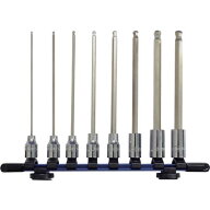 ■EIGHT ソケットビットレールセット 六角ソケットビット テーパー 130(差込角6.35)8本組 2~8〔品番:41TB…