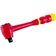 ■TRUSCO 絶縁ラチェットハンドル 3/8〔品番:TZRH3〕【7623941:0】[店頭受取不可]