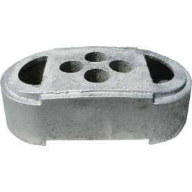 ■グリーンクロス フェンス用鋳物ベース(メッキ)〔品番:1104700302〕【7837828:0】[送料別途見積り][法人・事業所限定][直送][店頭受取不可]