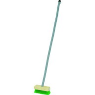 ■TRUSCO デッキブラシ PVC毛 竹柄 幅180X長さ1050〔品番:TDBE10〕【7898495:0】[店頭受取不可]