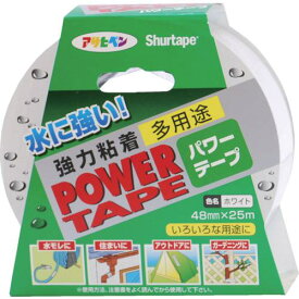 ■アサヒペン パワーテープ 48mm×25m ホワイト〔品番:602237〕【8248902:0】[店頭受取不可]