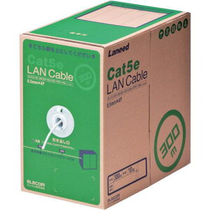 ��ELECOM EU RoHS�w�ߏ���LAN�P�[�u�� CAT5E 300m �z���C�g�k�i��:LDCT2WH300RS�l�y8357603:0�z[�X�����s��]