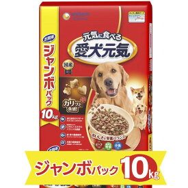 愛犬元気 10kg ジャンボパック ビーフ 緑黄色野菜 小魚 ユニ・チャーム 10キロ ドライフード ドックフード ユニチャーム 成犬用総合栄養食