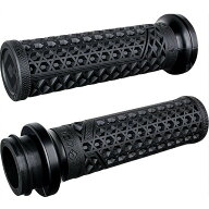 【ODI Grips】 VANS LOCK-ON グリップ 電子制御スロットル用 ブラック ODI-V31VHTWB-MB