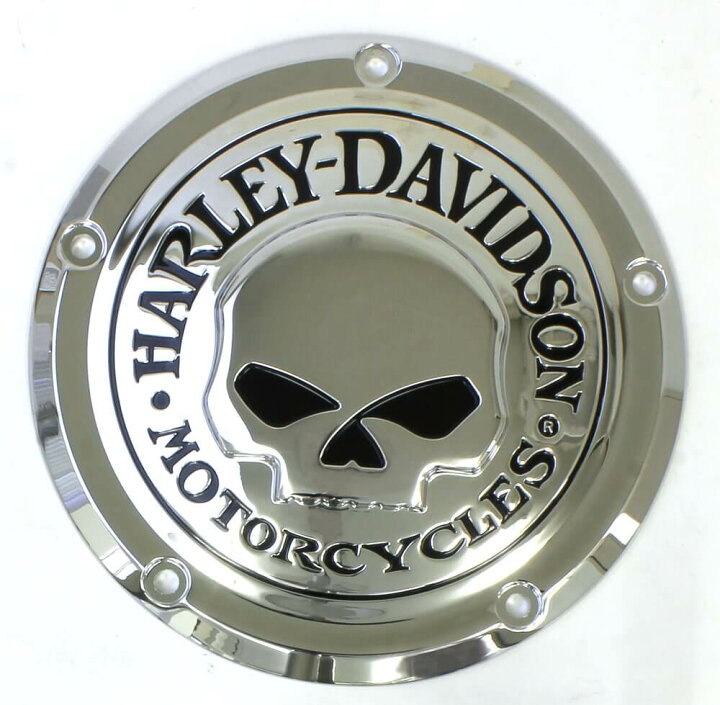 ハーレー純正 ウィリーG. スカル クローム ダービーカバー ☆送料込み！Harley‐DavidsonウイリーG ダービーカバー/ ウィリーG/ HD純正