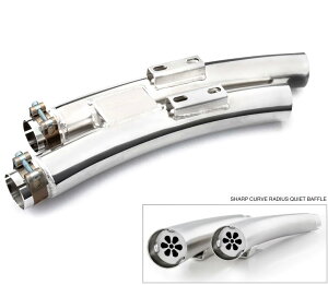 ★エントリーでポイント10倍!!★ ハーレー スポーツスター用シャープカーブラディウス 消音マフラー フリーダムパフォーマンス
