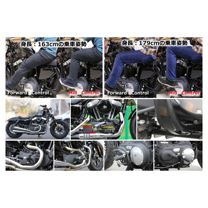 【キジマ/KIJIMA】HD-05443 キジマ　ミッドコントロールキット　ブラック　2014〜2021 スポーツスター | ワールドモーターライフ