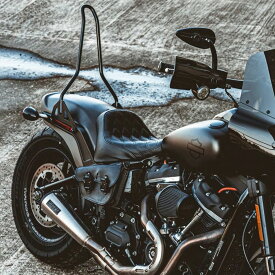 ハーレー M8ソフテイル ファットボブ キックバックシーシーバー ブラック 【TC Bros】
