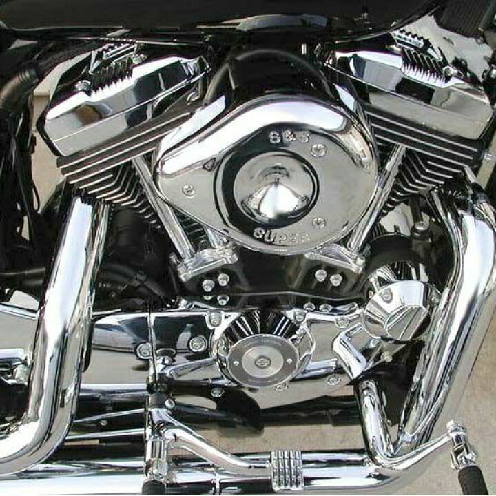 楽天市場】【S&S】ティアドロップエアクリーナー クローム 170-0306E  