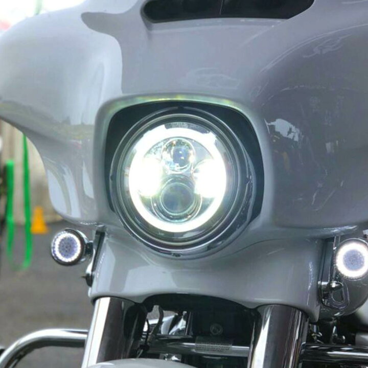 楽天市場】【World Motor Works】7インチLEDヘッドライト ホワイトHALO 