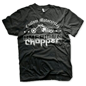 【American Chopper】 ウォッシュドロゴ Tシャツ ブラック　SEL-958645