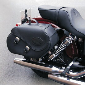 LONGRIDE クリックオン・レザーサドルバッグ 23L 左右セット (ブラック)