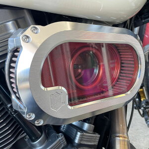 【KEN'S FACTORY】 Next level エアークリーナーキット マシンカット/レッド ツインカム電子制御スロットル用