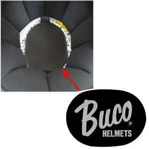 Buco �u�R�w�����b�g ���^�C���i�[�w�b�h�p�b�h ���S�f�U�C��