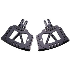 スポーツスターS、ナイトスター、M8ソフテイル アルミ削り出し ミニフットボード (ブラック) SPEEDRA