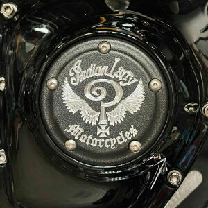 Indian Larryロゴ タイマーカバー マットブラック Indian Larry Motorcycles