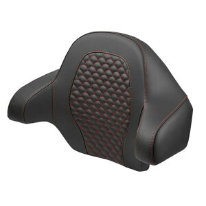 ハーレー ツーリング ロードソファ・ツアーパックバックレスト Dragon Scale ステッチ レッド サドルマン