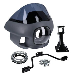 ★エントリーでポイント10倍!!★ M8 ローライダー/S、ストリートボブ、ファットボブ フレームマウント・フェアリング キット (未塗装) MCS