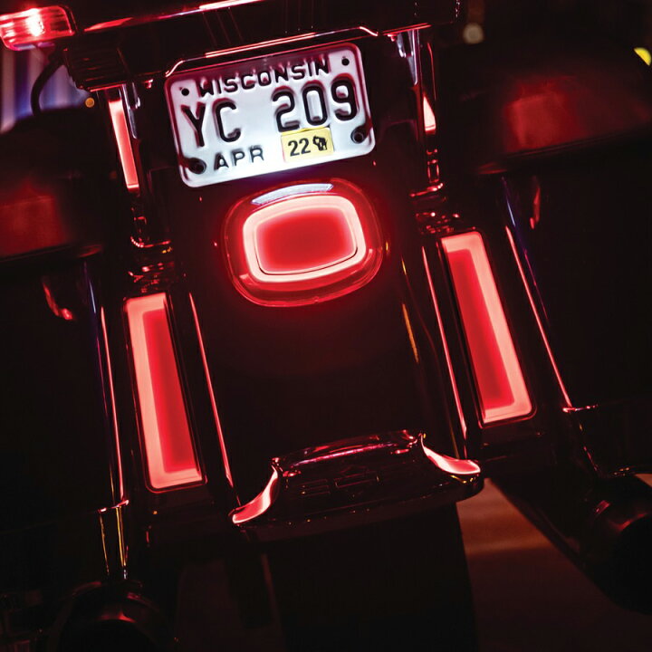 楽天市場】【Kuryakyn】TRACER LEDテールライト ライセンス灯窓付き 