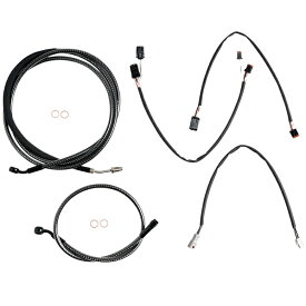 【Magnum】KARBONFIBR ハンドルバーケーブルキット 12〜14インチエイプバー用 FLTR
