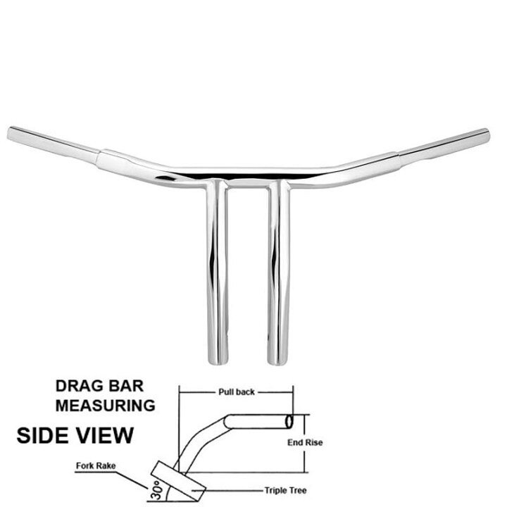 楽天市場】【ワイルド1】 Chubbys Drag Bars ハンドル 10インチ 