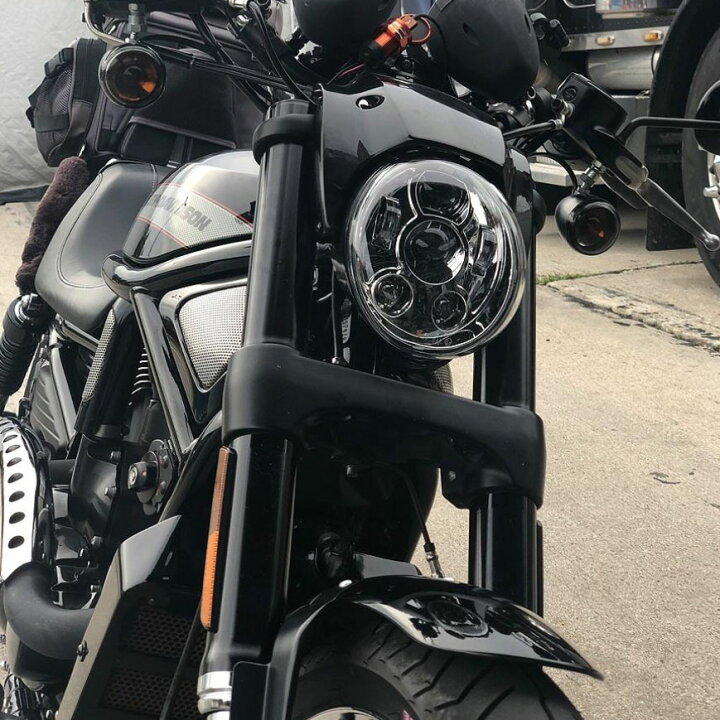 楽天市場】【ホグ ワークス】 V-Rod ブラックアウトLED ヘッドライト 