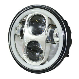 プロジェクターLED 5-3/4インチ・ヘッドライト HALOリング クローム 2004～2021 スポーツスター等 MS-57R-004S