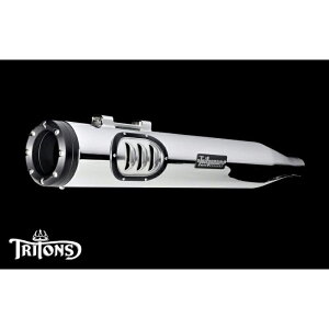 ★エントリーでポイント10倍!!★ 【テイルガンナー】Tritons クローム/ブラックエンド 1995〜2016 ツーリング TRITONS-16-BLK