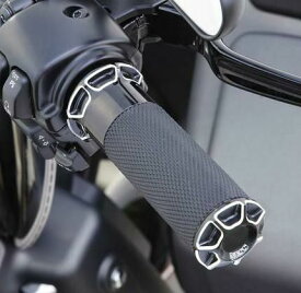 ハーレー用 【アレンネス】Beveled Fusion グリップ ブラック 電子制御スロットル車 07-329 スポーツスター ダイナ ソフテイル