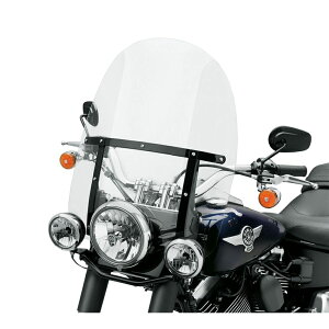 【57400110】ハーレー純正 H-Dデタッチャブル・キングサイズ・ウインドシールド FLソフテイル用 ブラック・ブレースKing-Size H-D Detachables Windshield for FL Softail Models - 21 in. Clear Gloss Black Braces TCソフ