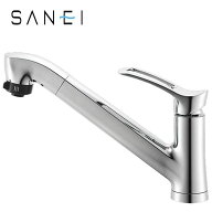 SANEI（三栄水栓）　【K87120JV-13】　シングルレバースプレー混合水栓　ハンドシャワー付　切替スイッチ…