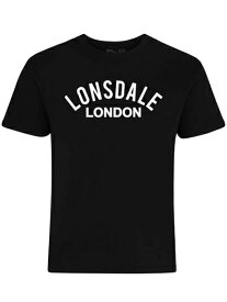 LONSDALE ロンズデール / オールドスクールロゴプリントTシャツ Black -送料無料-