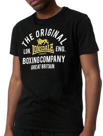 LONSDALE ロンズデール / ライオンロゴプリントTシャツ(CLOGHFIN) Black -送料無料-